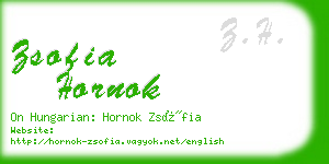 zsofia hornok business card